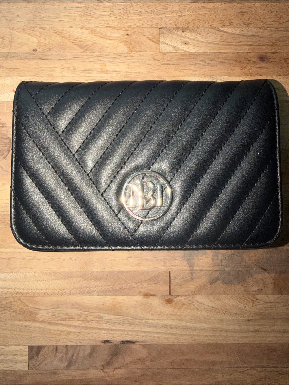 Studio Badgley Mischka black quilted purse